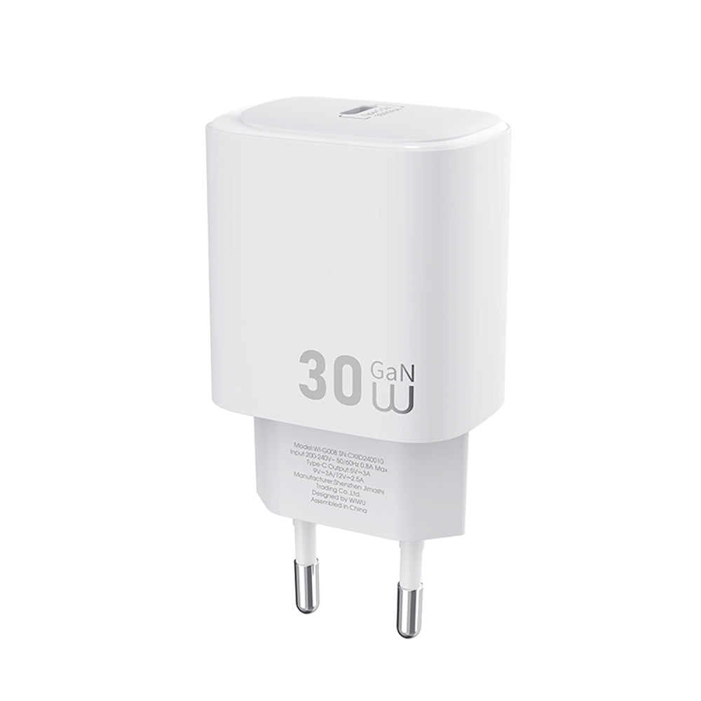 Wiwu Wi-G008 Essen Serisi GaN Tech PD 30W Hızlı Şarj Özellikli Şarj Başlığı Wiwu Wi-G008 Essen Serisi GaN Tech PD 30W Hızlı Şarj Özellikli Şarj Başlığı